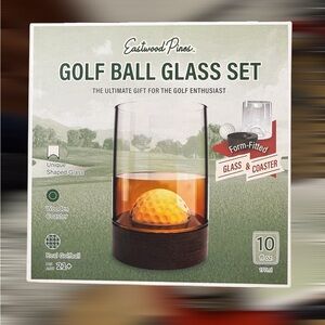 Golf Ball Glass Set - Unique Brown and Clear Design